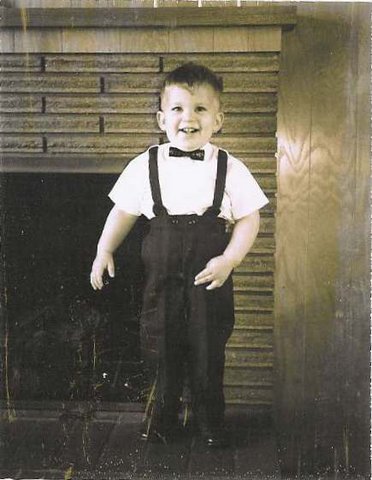 This is a black and white picture of Daniel Koger at age 3.  The picture was taken in 1966 in Corvallis Oregon.